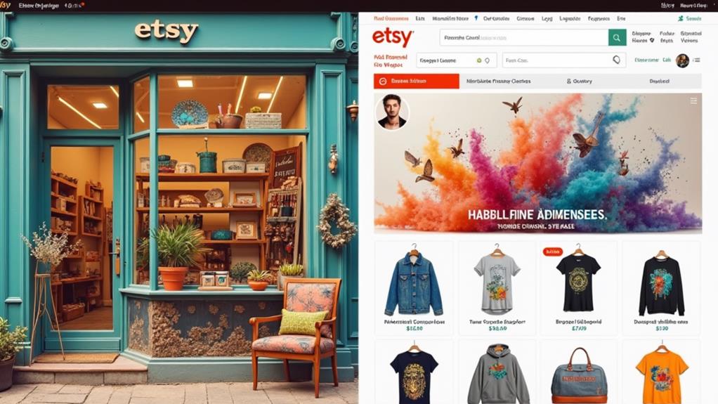 etsy vs redbubble profitability comparison